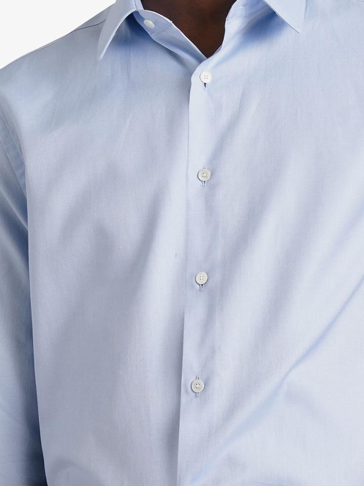 Burberry Modern Fit Double Cuff Cotton Shirt - Blue