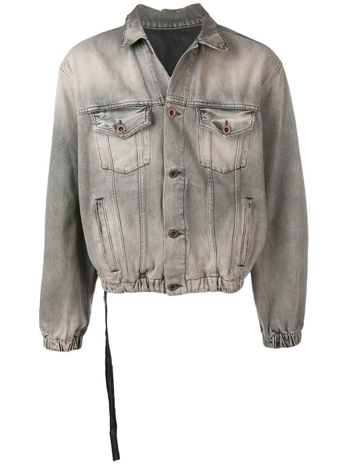 Unravel Project Faded Denim Jacket - Grey