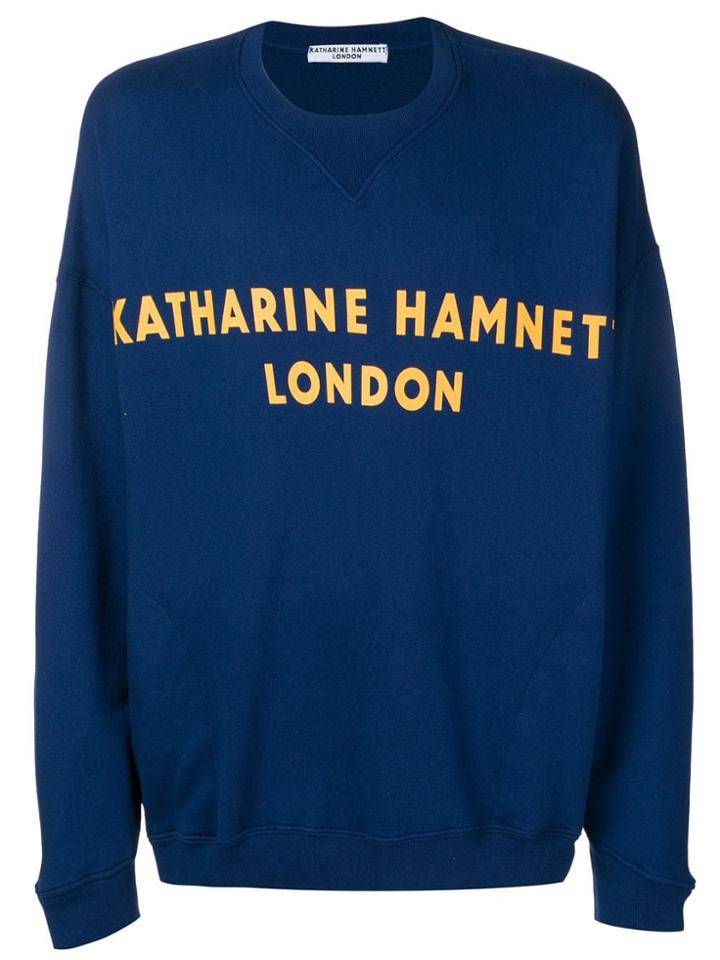 Katharine Hamnett Logo Print Sweatshirt - Blue