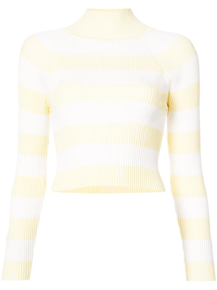 Zimmermann Striped Ribbed Jumper - Yellow & Orange