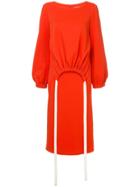 Tibi Layered Drawstring Detail Dress
