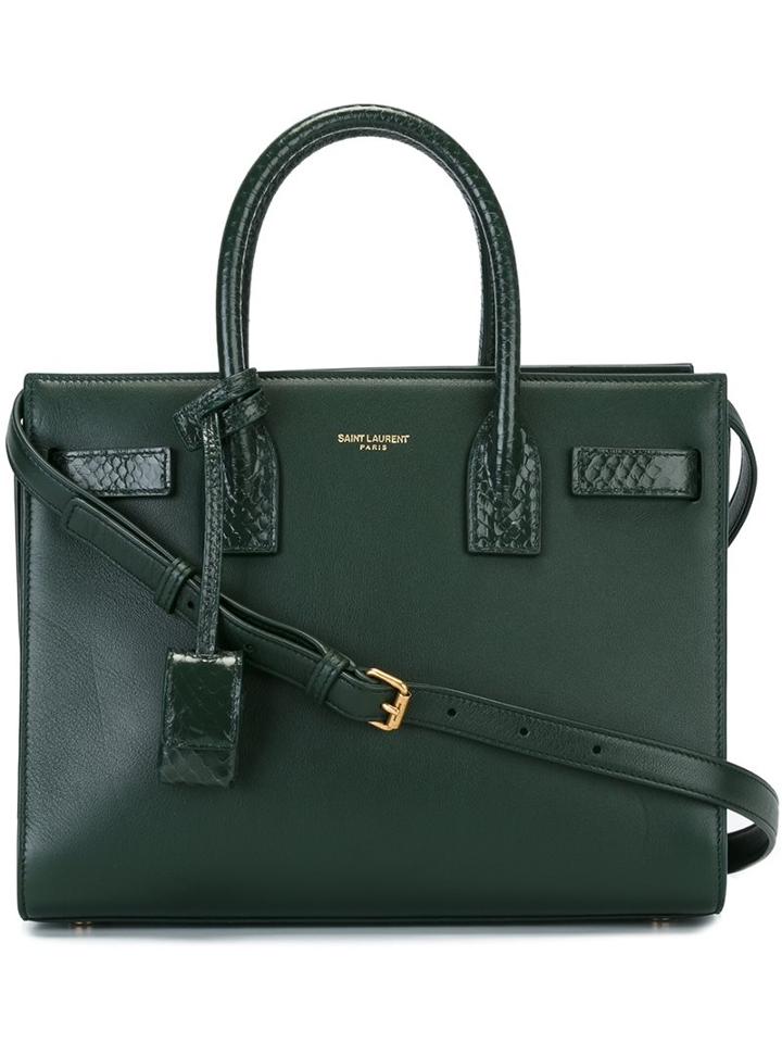 Saint Laurent Baby 'sac De Jour' Tote, Women's, Green