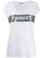 Twin-set Contrast Logo T-shirt - White