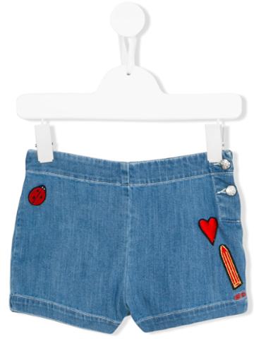 Rykiel Enfant Badges Denim Shorts, Girl's, Size: 8 Yrs, Blue