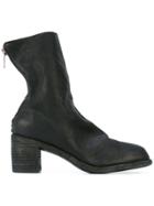Guidi Low Block Heel Ankle Boots - Black