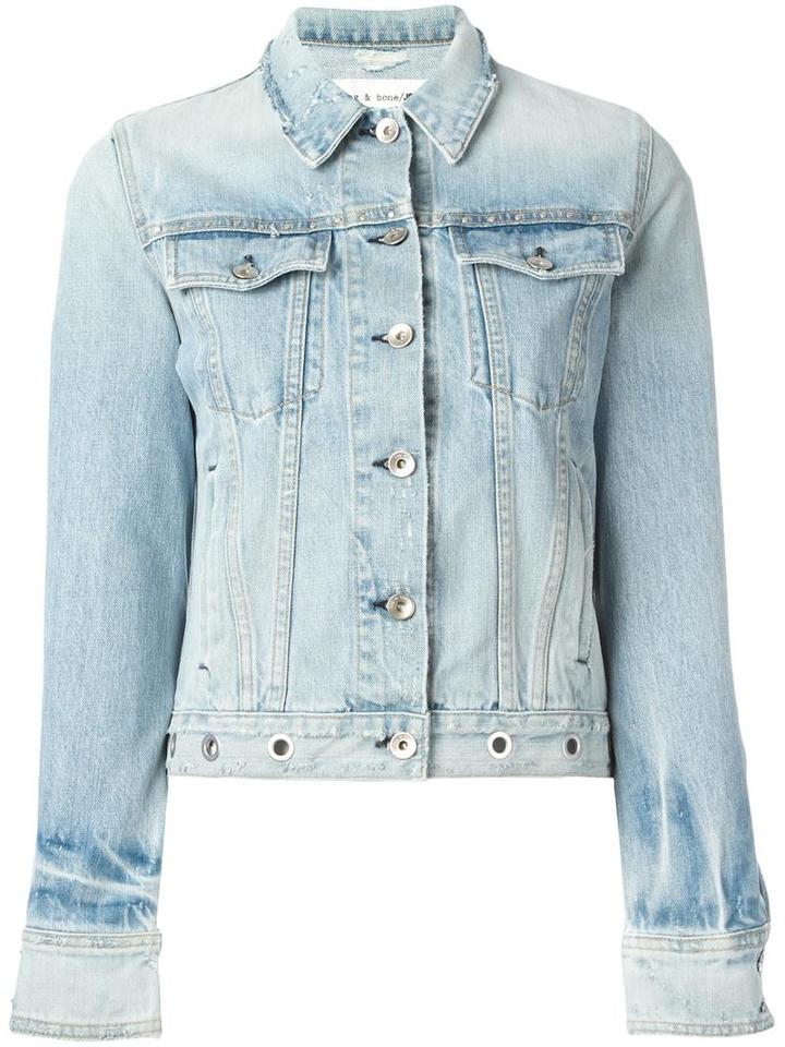 Denim Jacket, Women's, Size: Large, Blue, Cotton, Rag & Bone
