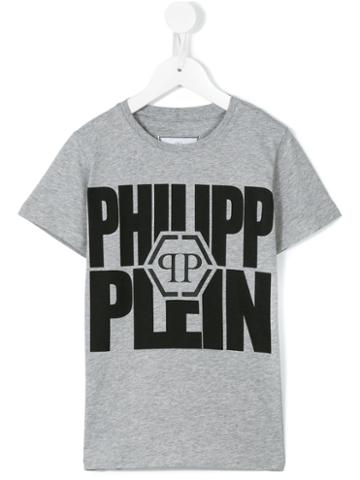 Philipp Plein Kids - Printed T-shirt - Kids - Cotton - 10 Yrs, Grey