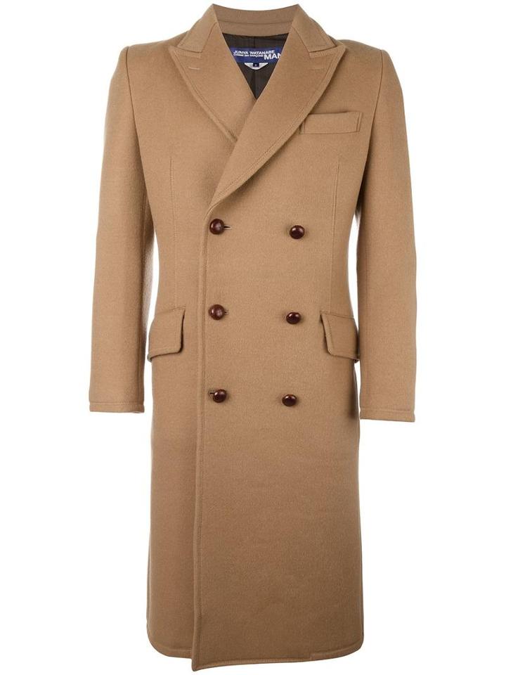 Junya Watanabe Comme Des Garçons 'bonding' Coat, Men's, Size: Medium, Nude/neutrals, Cashmere/wool