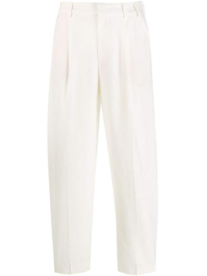 Pt01 High-waisted Trousers - White