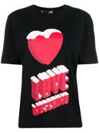 Love Moschino Graphic Heart Logo T-shirt - Black