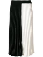 Ssheena Two Tone Pleated Skirt - Black