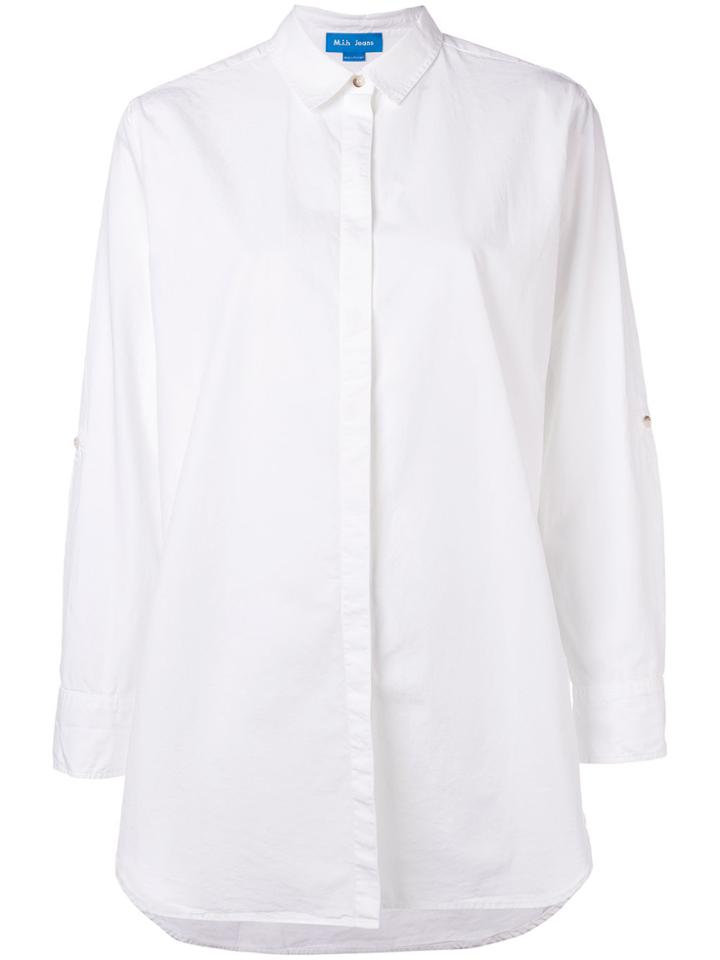 Mih Jeans Rolled Sleeve Shirt - White