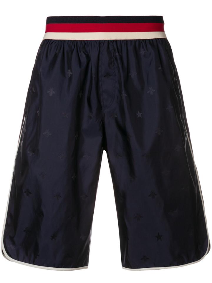 Gucci Bees Track Shorts - Blue