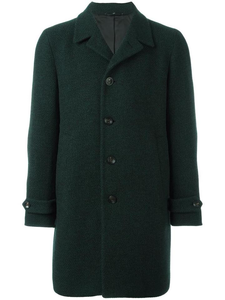 Hevo 'locoroto' Coat, Men's, Size: 46, Green, Virgin Wool/polyamide/viscose