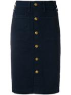 Polo Ralph Lauren Fitted Denim Skirt - Blue