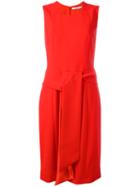 Givenchy - Tie Front Shift Dress - Women - Silk/spandex/elastane/acetate/viscose - 36, Women's, Red, Silk/spandex/elastane/acetate/viscose