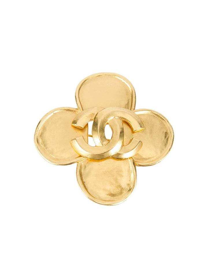 Chanel Vintage Cc Logo Brooch