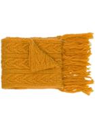 Barena Cable Knit Scarf - Orange