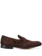 Doucal's Round Toe Loafers - Brown