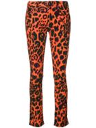 R13 Leopard Print Skinny Jeans - Yellow & Orange