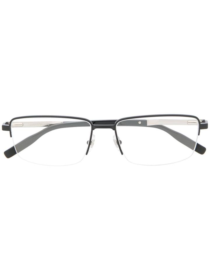 Montblanc Montblanc Mb0020o 004 Black Silver Transparent