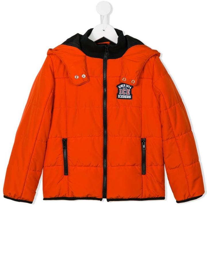 Iceberg Kids Hooded Jacket, Boy's, Size: 10 Yrs, Yellow/orange