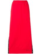 Champion Side Stripe Long Skirt - Red