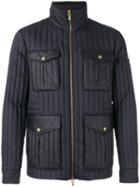 Moncler Gamme Bleu Zip Up Padded Jacket, Men's, Size: 2, Blue, Cotton/polyamide/cupro