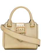 Burberry Small Buckle Tote, Women's, Grey, Leather