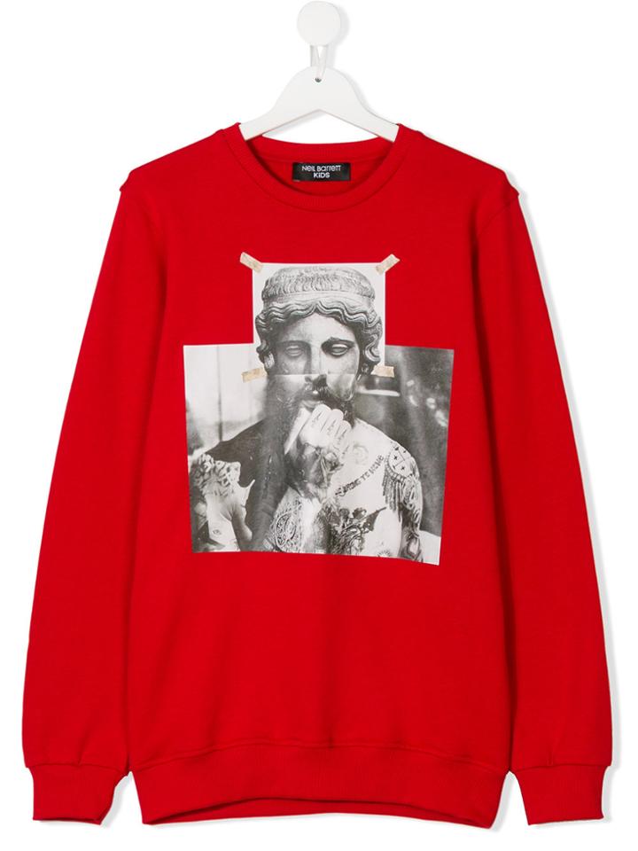 Neil Barrett Kids Printed Sweatshirt - Red