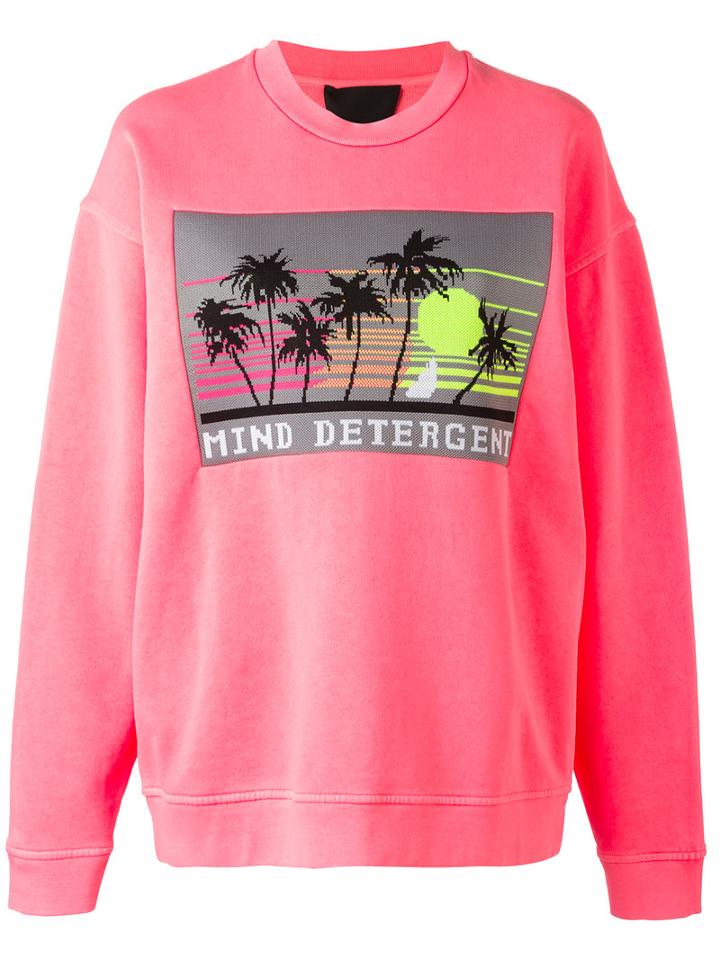 Alexander Wang - Mind Detergent Patch Sweatshirt - Women - Cotton/polyester - M, Pink/purple, Cotton/polyester