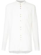 Aleksandr Manamïs Frayed Long-sleeve Shirt - White