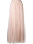 Delpozo High Waist Pleated Skirt, Women's, Size: 36, Pink/purple, Polyamide/silk