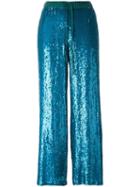 P.a.r.o.s.h. 'googi' Trousers, Women's, Size: Large, Blue, Viscose/pvc