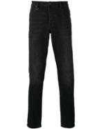 Neuw Stonewashed Slim-fit Jeans, Men's, Size: 34, Black, Cotton/polyester/spandex/elastane