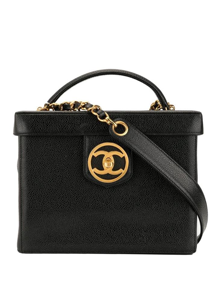 Chanel Pre-owned Structured 2way Cosmetic Bag - Black