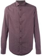 Armani Jeans Patterned Shirt, Men's, Size: Medium, Red, Cotton