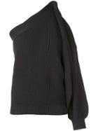 Brunello Cucinelli Cold Shoulder Jumper - Black