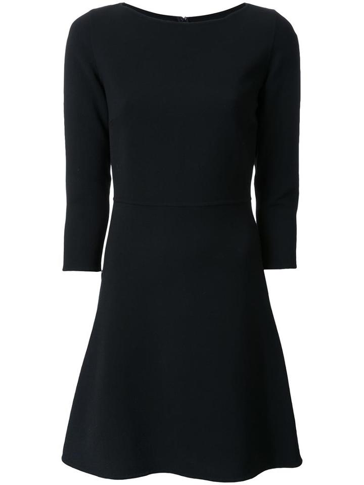 Theory Seamed Waist Dress, Women's, Size: 4, Black, Spandex/elastane/virgin Wool