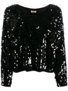 Liu Jo Sequin Embellished Jumper - Black