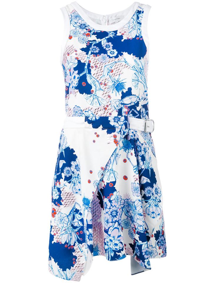 Carven Floral Print Dress - White