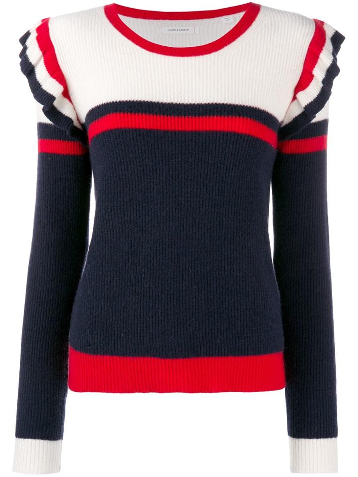 Chinti & Parker Colour-block Frill Sweater - Blue