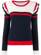 Chinti & Parker Colour-block Frill Sweater - Blue