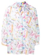 Gcds Printed Cropped Sleeves Shirt - White