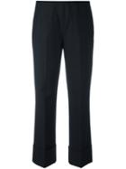 Fay Cropped Tailored Trousers, Women's, Size: 42, Grey, Spandex/elastane/virgin Wool