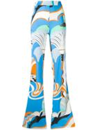 Emilio Pucci Geometric Print Trousers - Blue