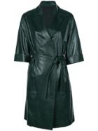 Brunello Cucinelli Belted Trench Coat - Green