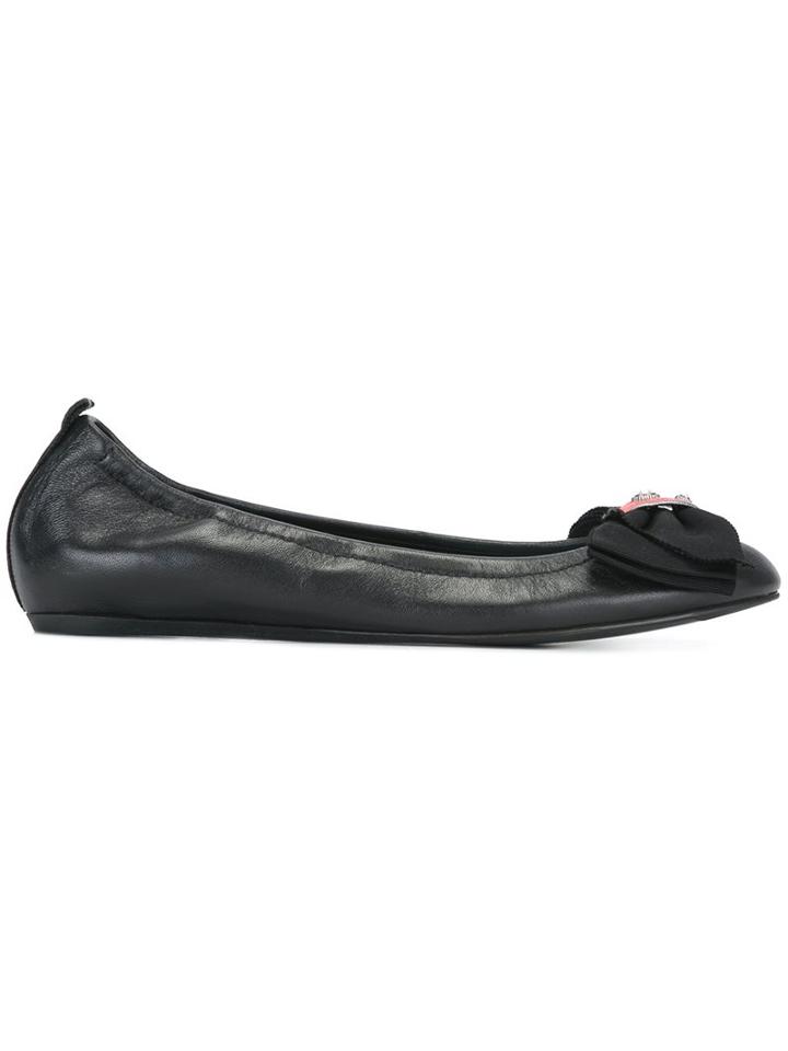 Lanvin Bow Appliqué Ballerinas