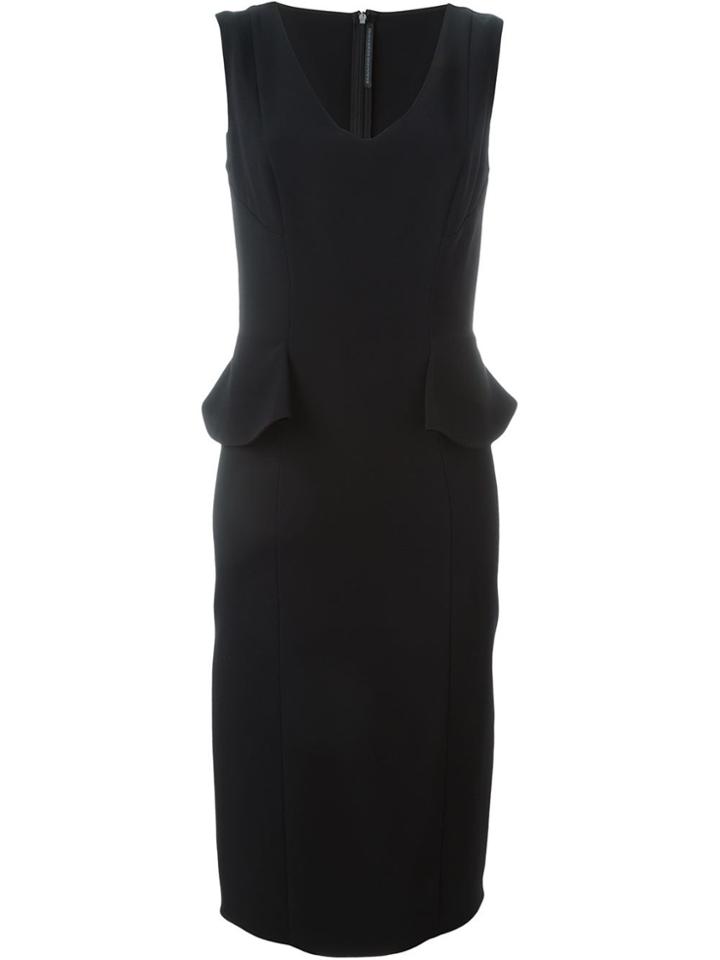 Ermanno Scervino Side Ruffle Dress - Black