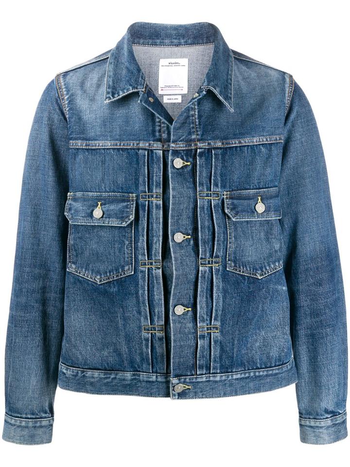 Visvim Damaged 1001 Denim Jacket - Blue
